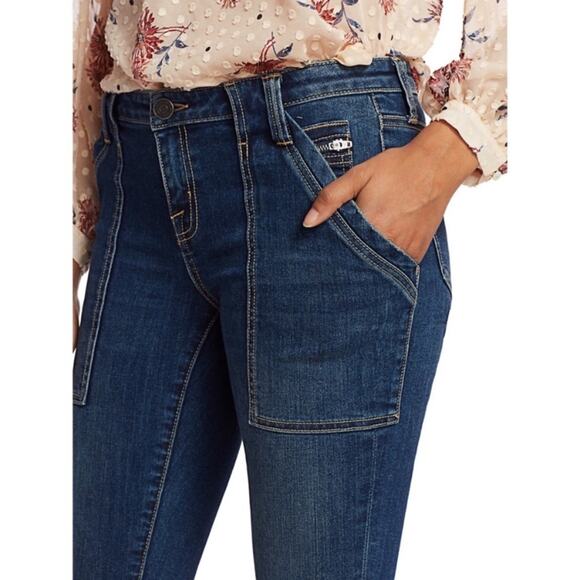 NWOT Joie Park Skinny Cropped Ankle Zip Jeans Dark Wash Denim Cruise Size 29 - Picture 2 of 16